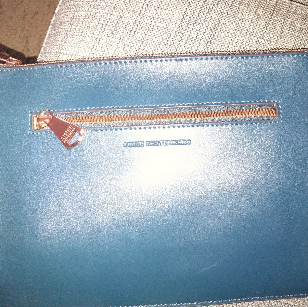 Aimee Kestenberg Sicily Pouch Marine Blue EUC